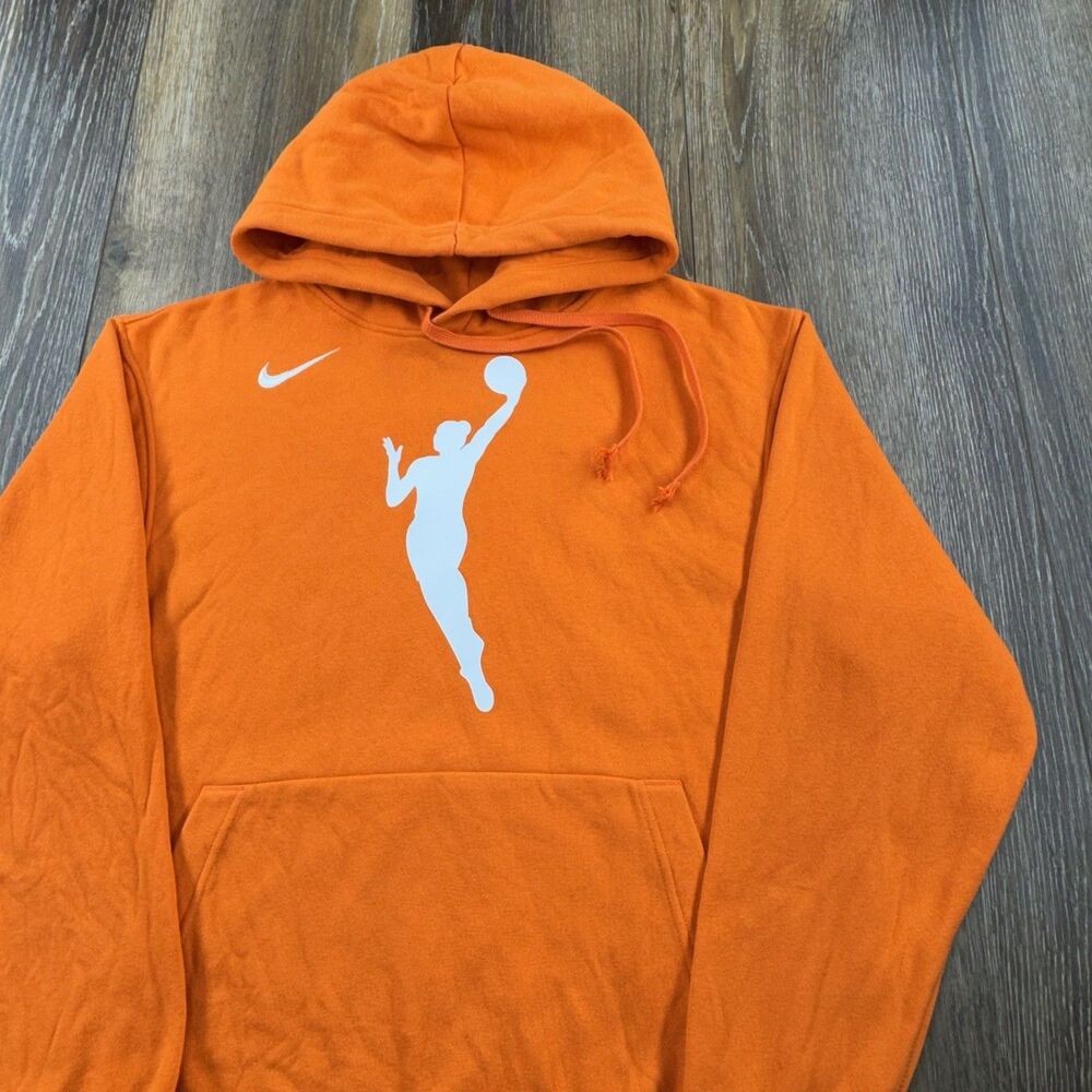 Nike WNBA Hoodie Mens S Orange Sweatshirt Womens Basketball Logo Swoosh Sweater